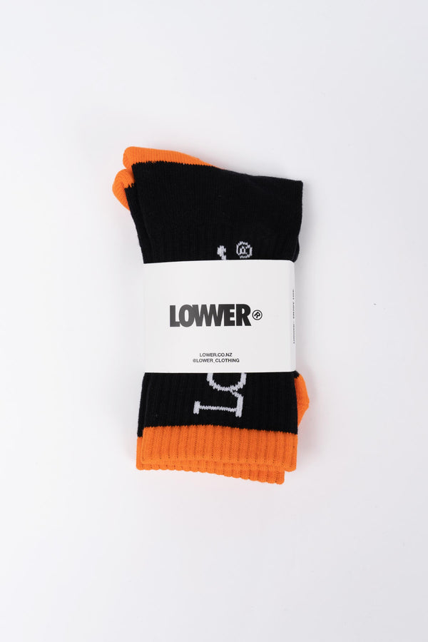 Easy Sock - NewApple - Black/Orange/White
