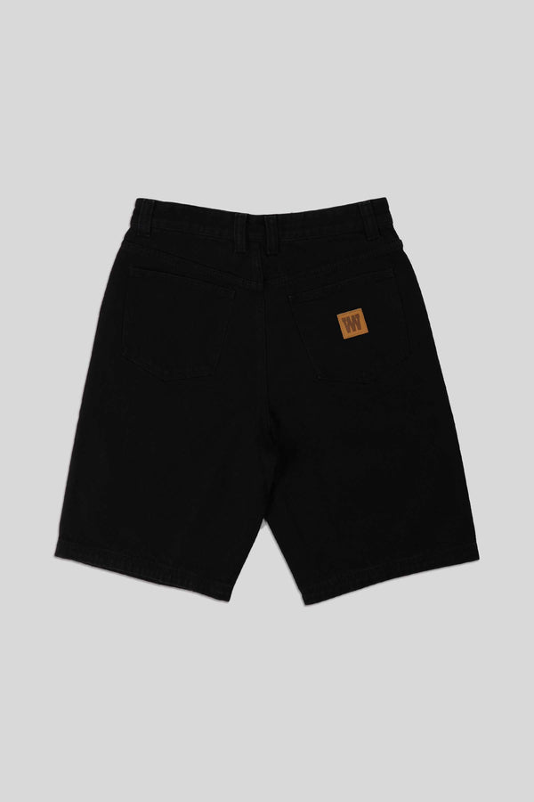 Baggy Denim Shorts - Black